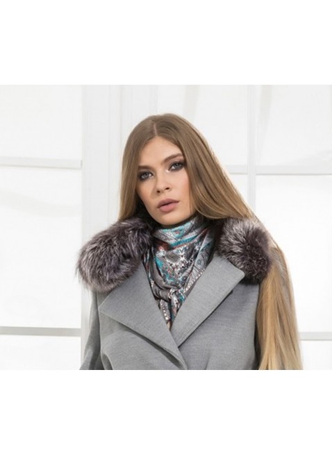 Echtes Pelzkragen aus Silberfuchs