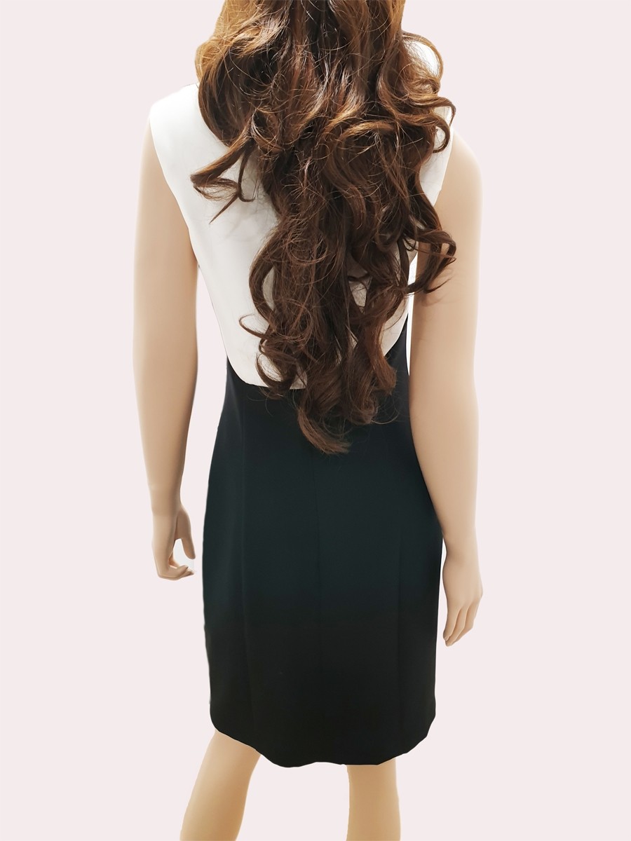 Etui kleid schwarz weiß Clearance