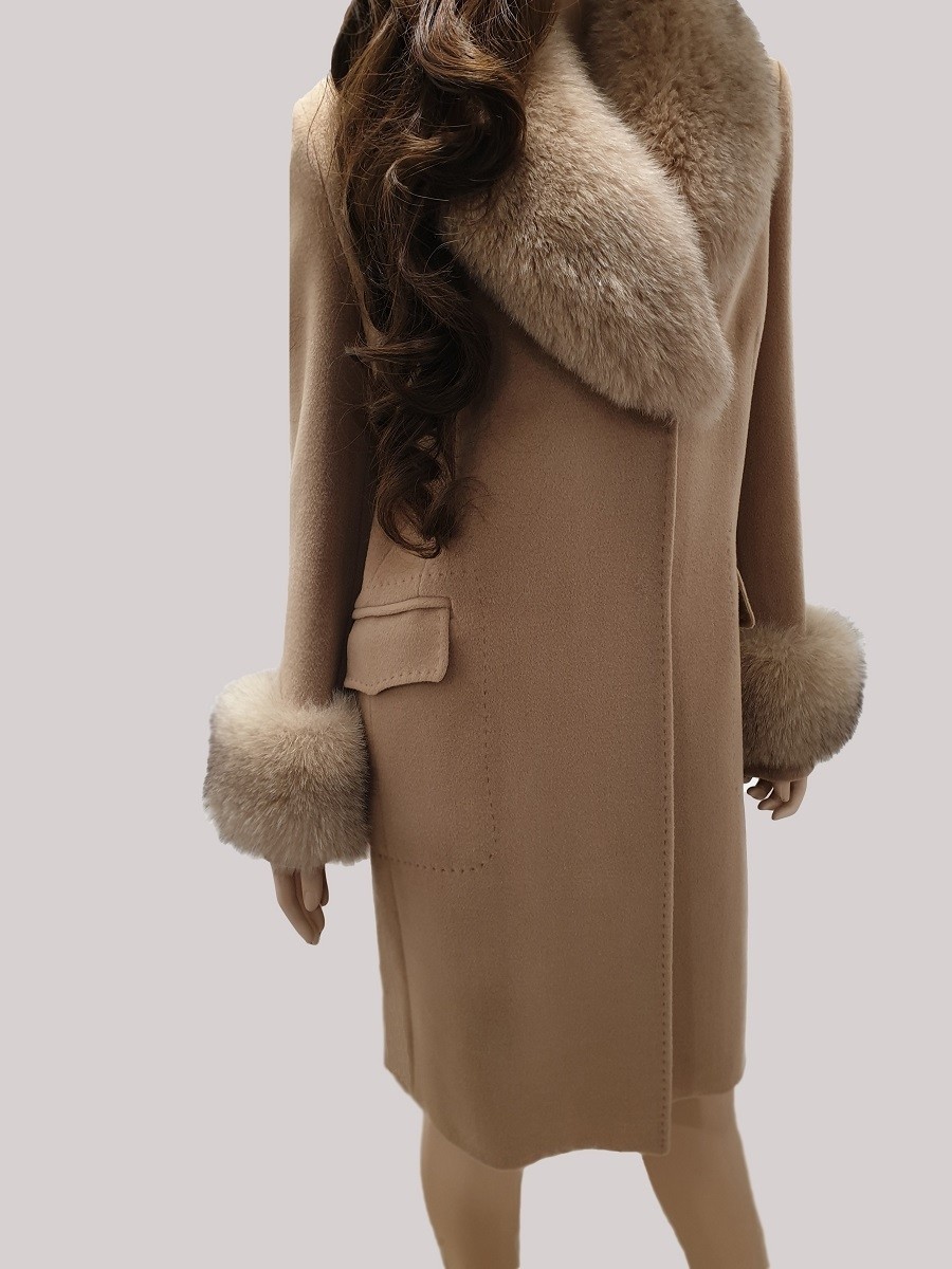 Pelzkragen mantel Clearance
