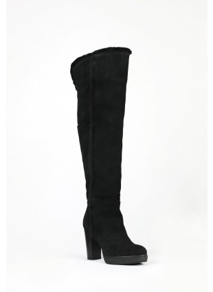 Spanische Overknee-Stiefel aus echtem Leder von Alpe