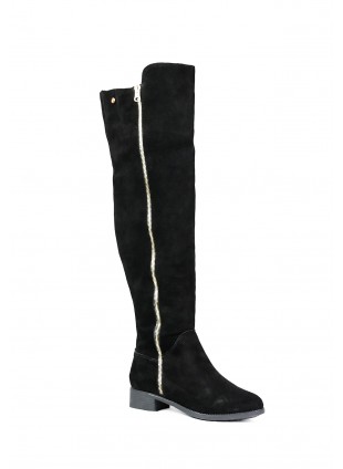 Overknee-Stiefel mit flachem Absatz