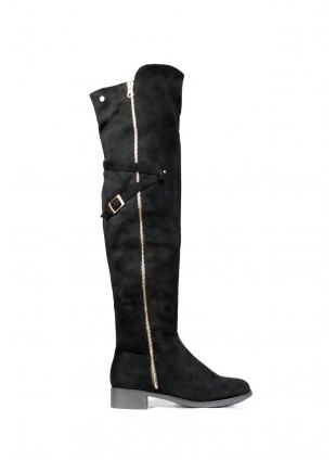 Overknee-Stiefel mit Zierschließen