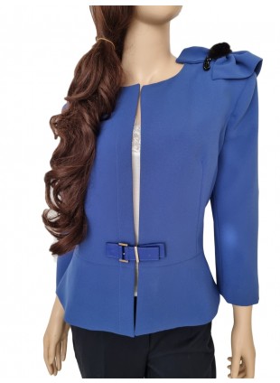  Royalblau Schößchen Blazer Elisabetta Franchi
