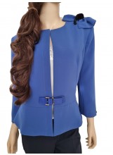 Royalblau Schößchen Blazer Elisabetta Franchi