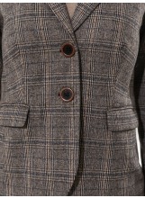 Karierter einreihiger Blazer