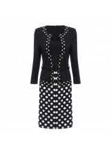 Retro-Kleid mit angenähtem Bolero