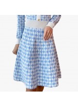 Strickkleid mit Karomuster 