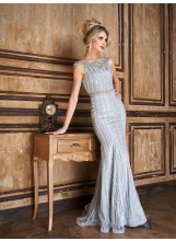 Wunderschönes Abendkleid in Silber 